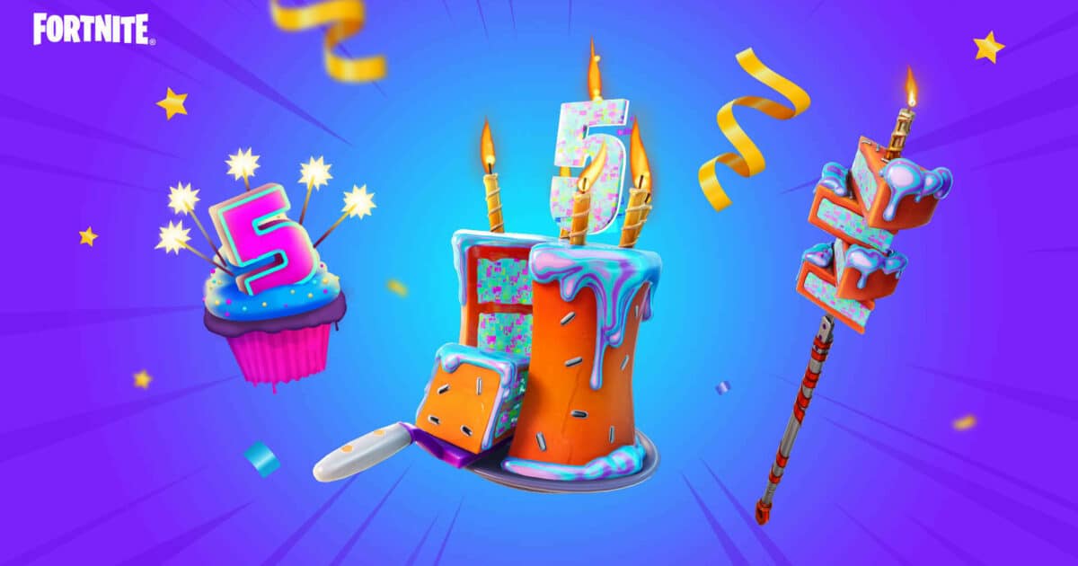 Fortnite celebrates its fifth anniversary today