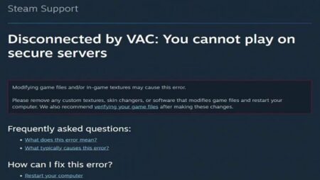 CS2: Disconnected by VAC Error