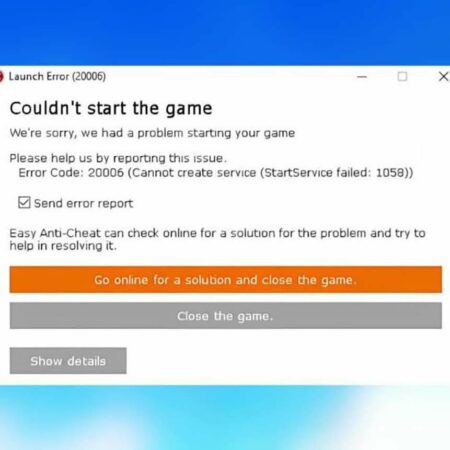 Fortnite: Easy Anti-Cheat Error 20006