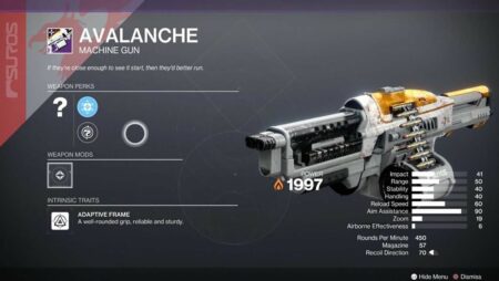Destiny 2: Avalanche God Roll Powerful Strategies