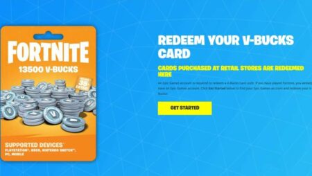 Fortnite: How to Redeem Gift Card V-Bucks