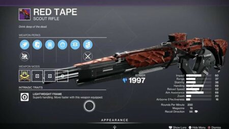 Destiny 2: Red Tape God Roll