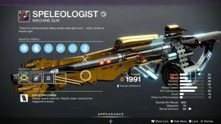Destiny 2: Speleologist God Roll