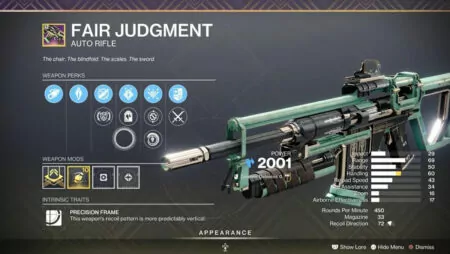 Destiny 2: Fair Judgment God Roll Guide