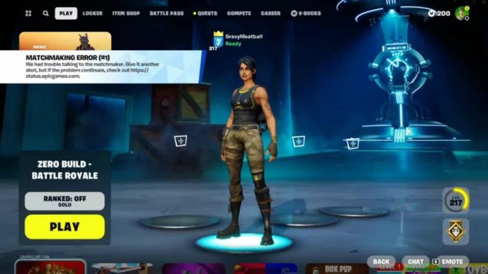 Fortnite: How to Fix Matchmaking Error 1